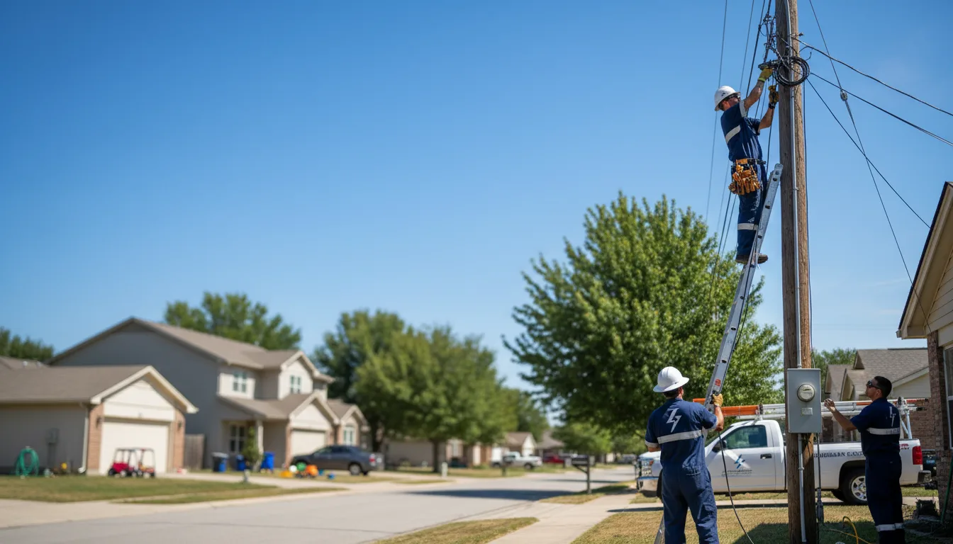 Residential electrician providing installation services in Bernice, LA